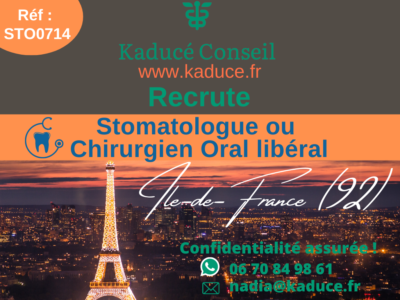Offre d’installation libérale pour Chirurgien Oral ou Stomatologue 🦷 – Ile-de-France (92) 📍